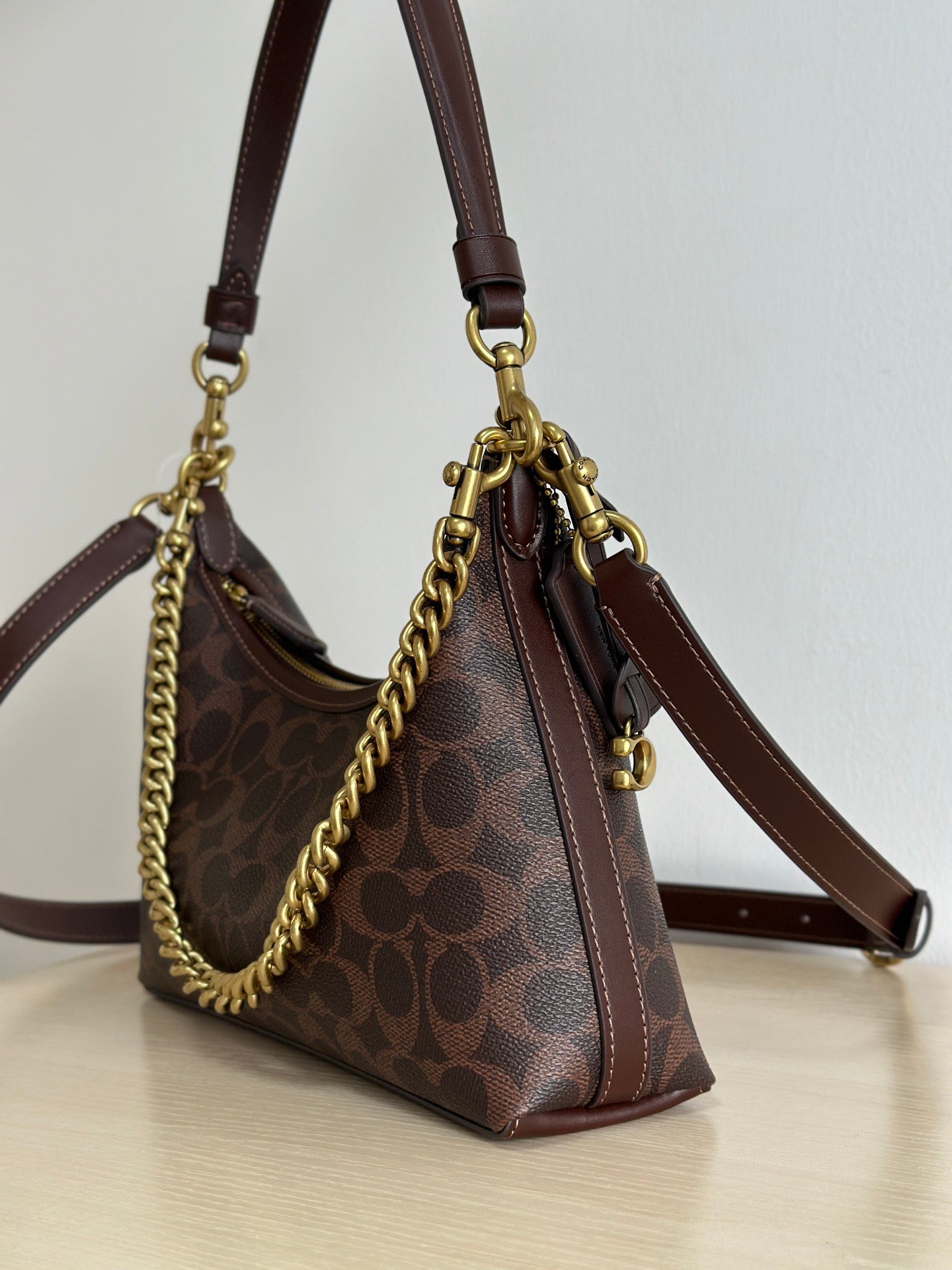 Authentic C*oach Canvas Juliet Small Shoulder Bag 25