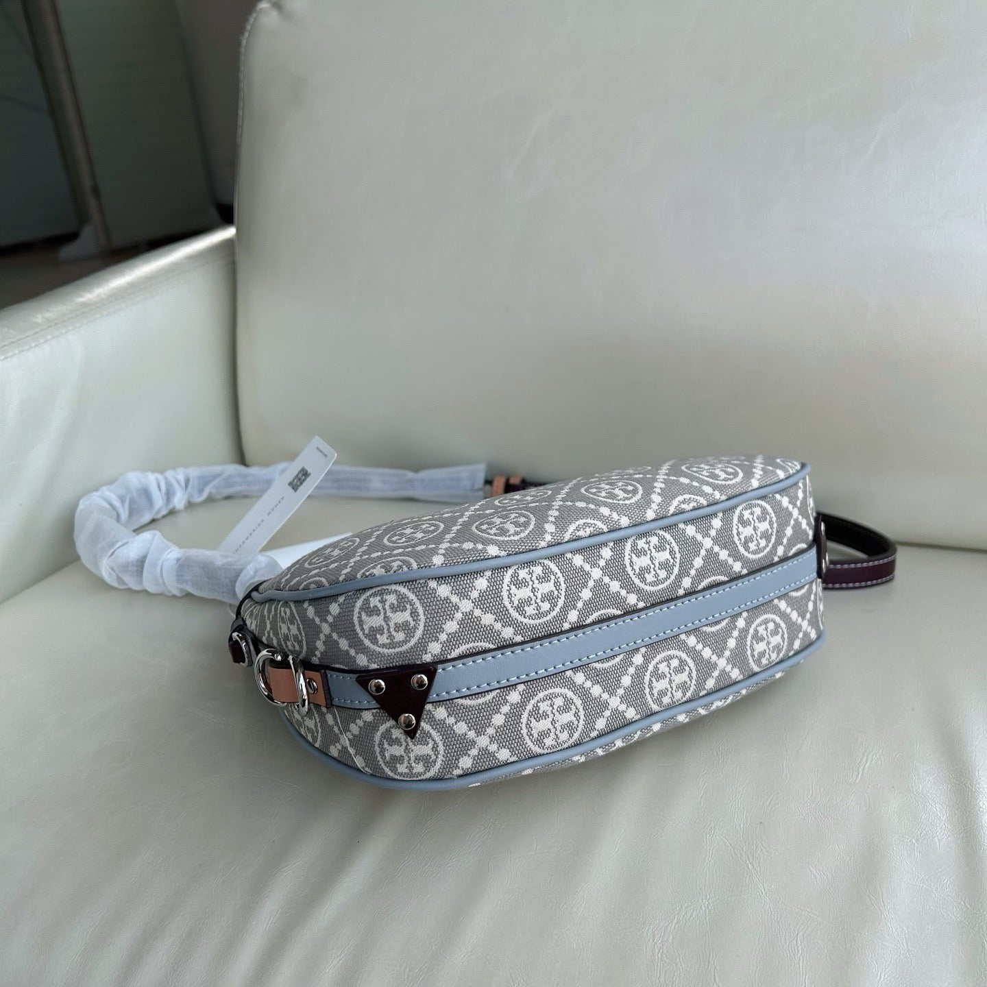 Authentic Tor* Burc* T Monogram Crescent Bag