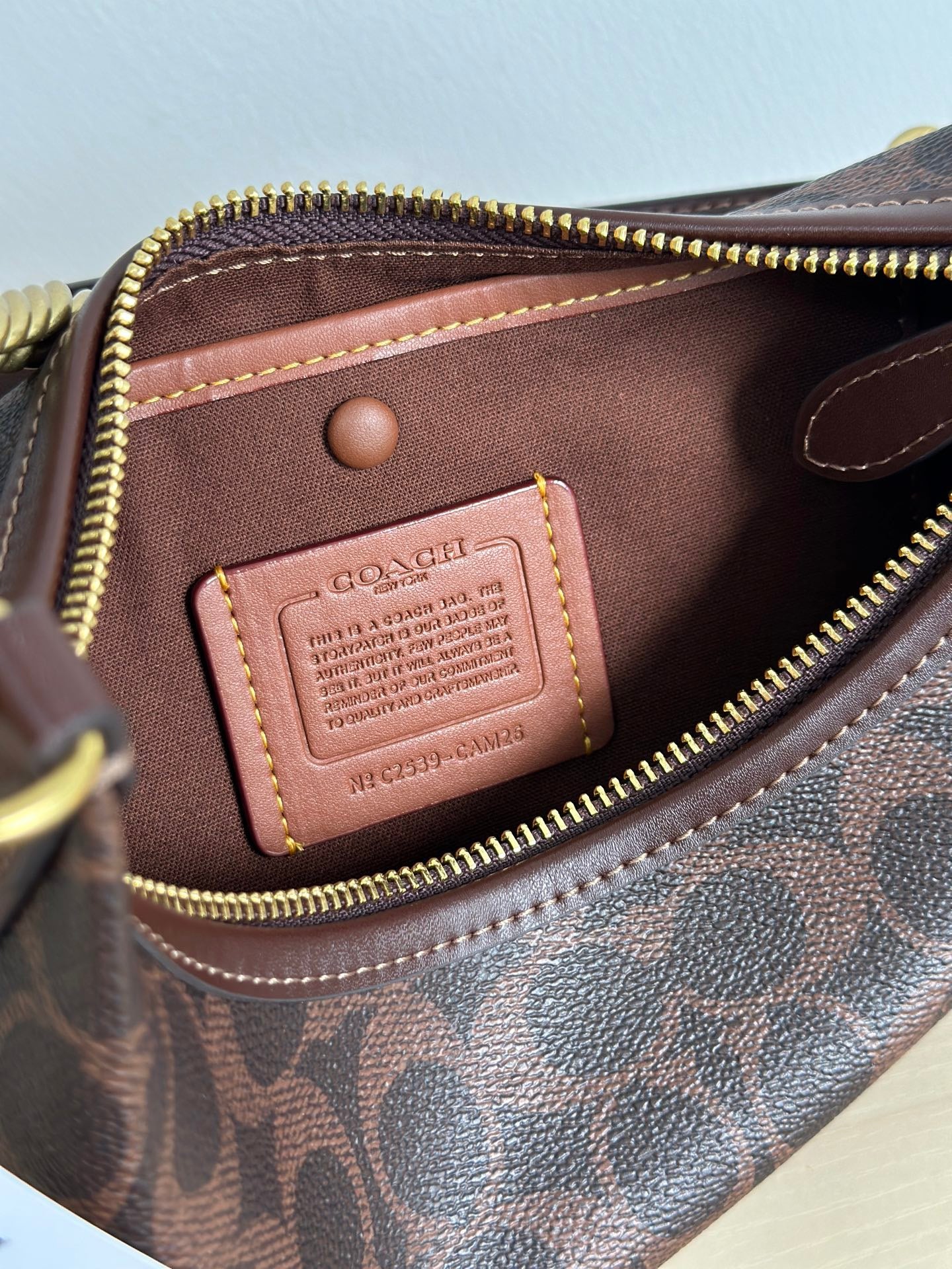 Authentic C*oach Canvas Juliet Small Shoulder Bag 25