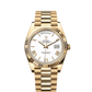 18 CT GOLD DAY DATE WHITE DIAL
