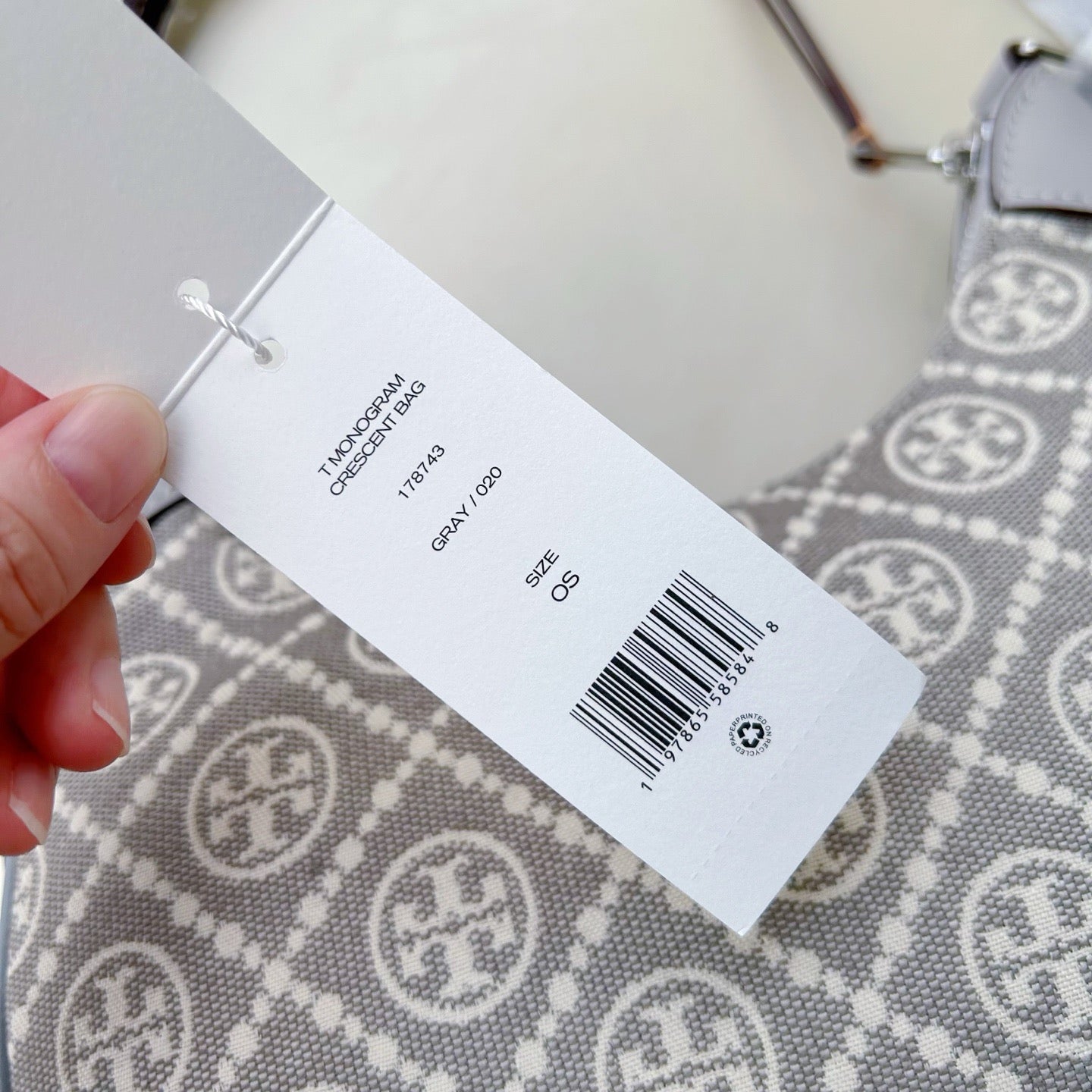 Authentic Tor* Burc* T Monogram Crescent Bag