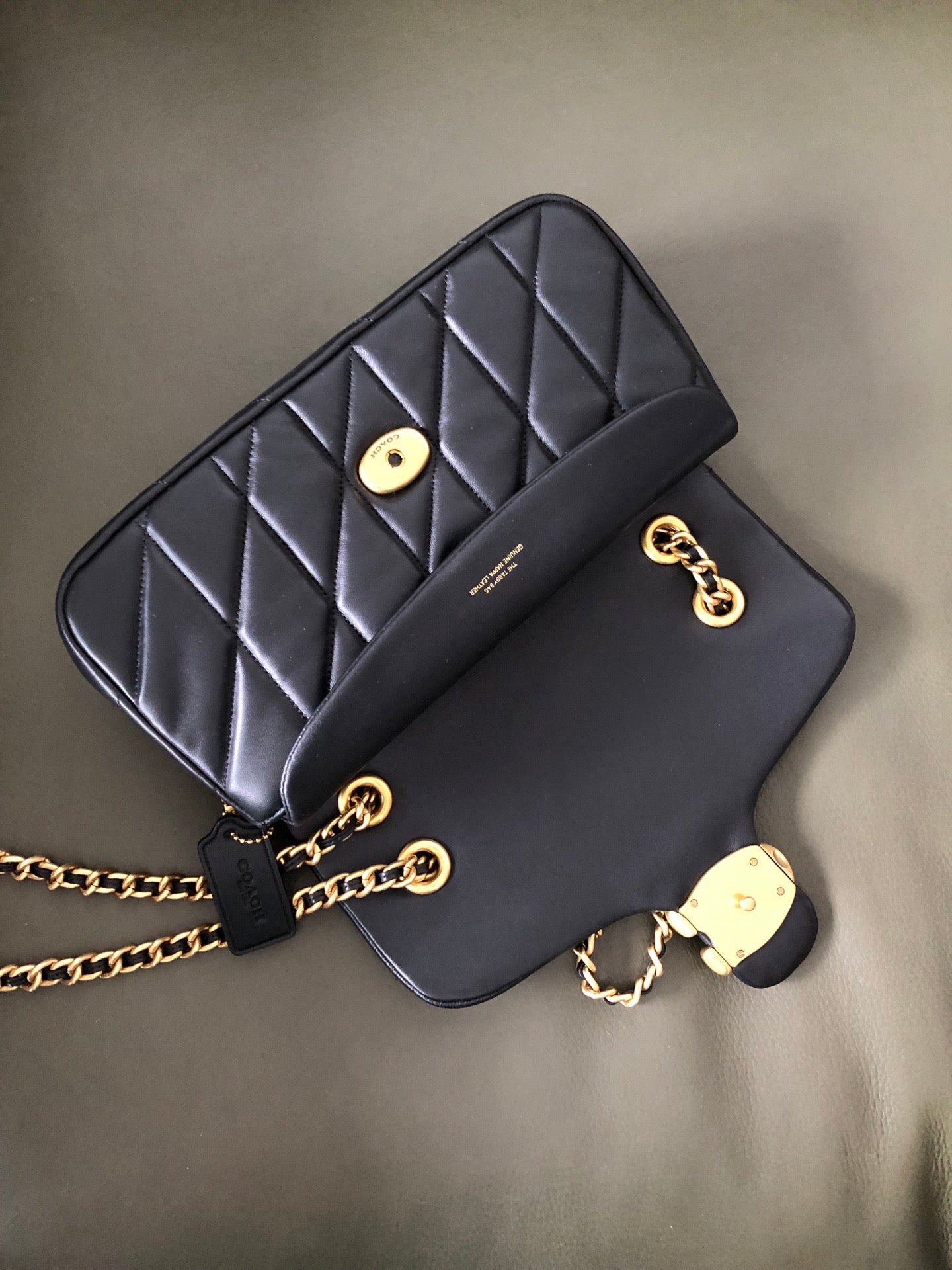 Authentic Co*ch
Tabb* Shoulder Bag 26 with Quilting